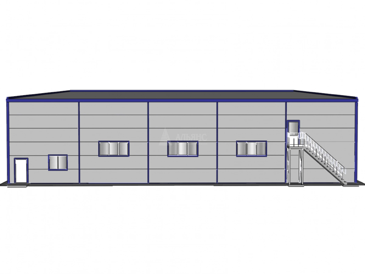3D визуализация СТО из сэндвич-панелей - фото 2