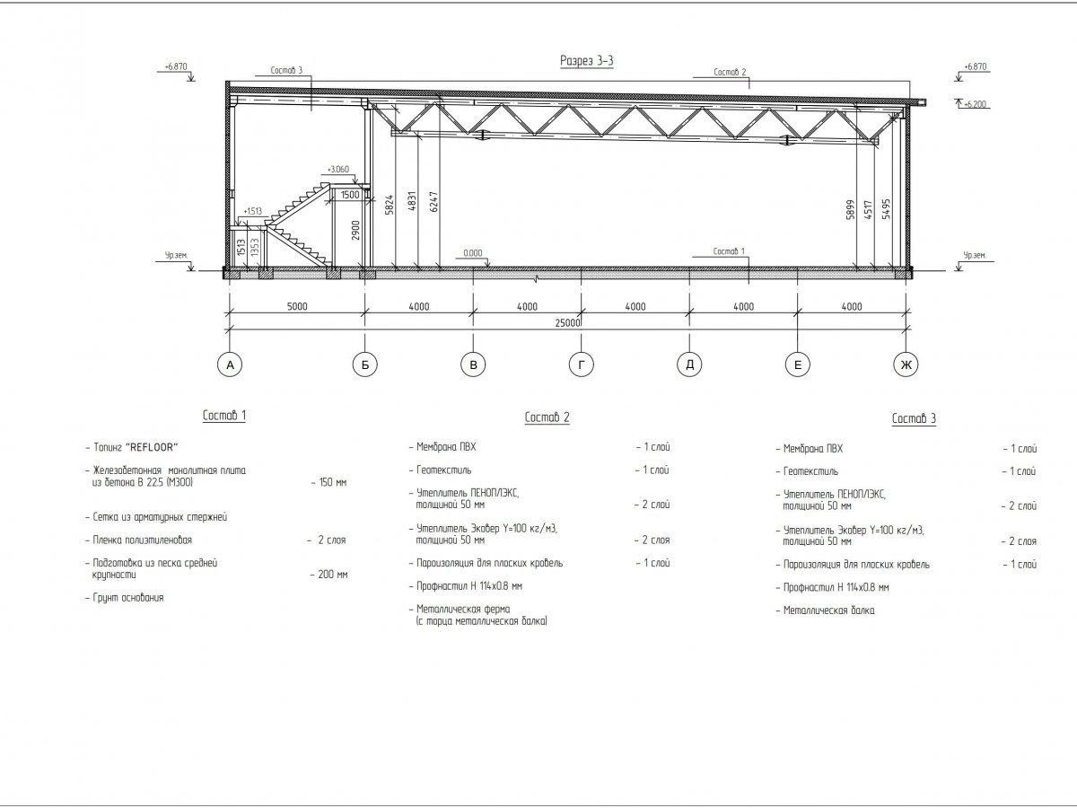 Планировка Производственный цех из сэндвич панелей -  фото 5