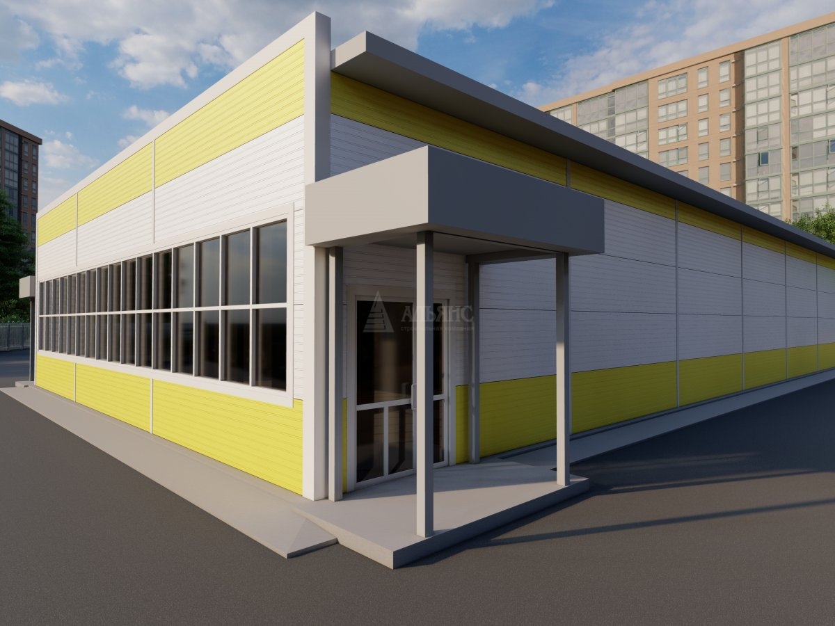 3D визуализация Магазин из сэндвич-панелей - фото 3