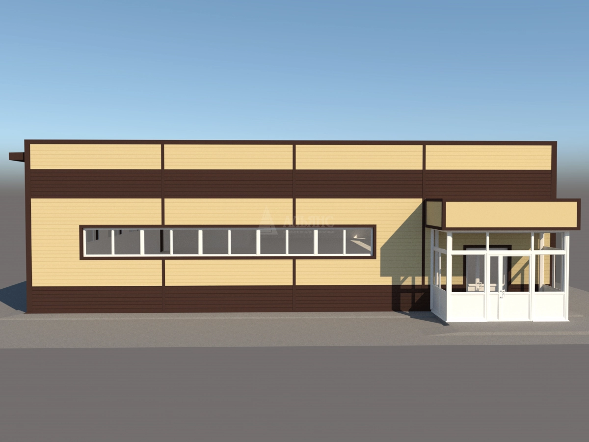 3D визуализация Магазин из сэндвич-панелей - фото 7