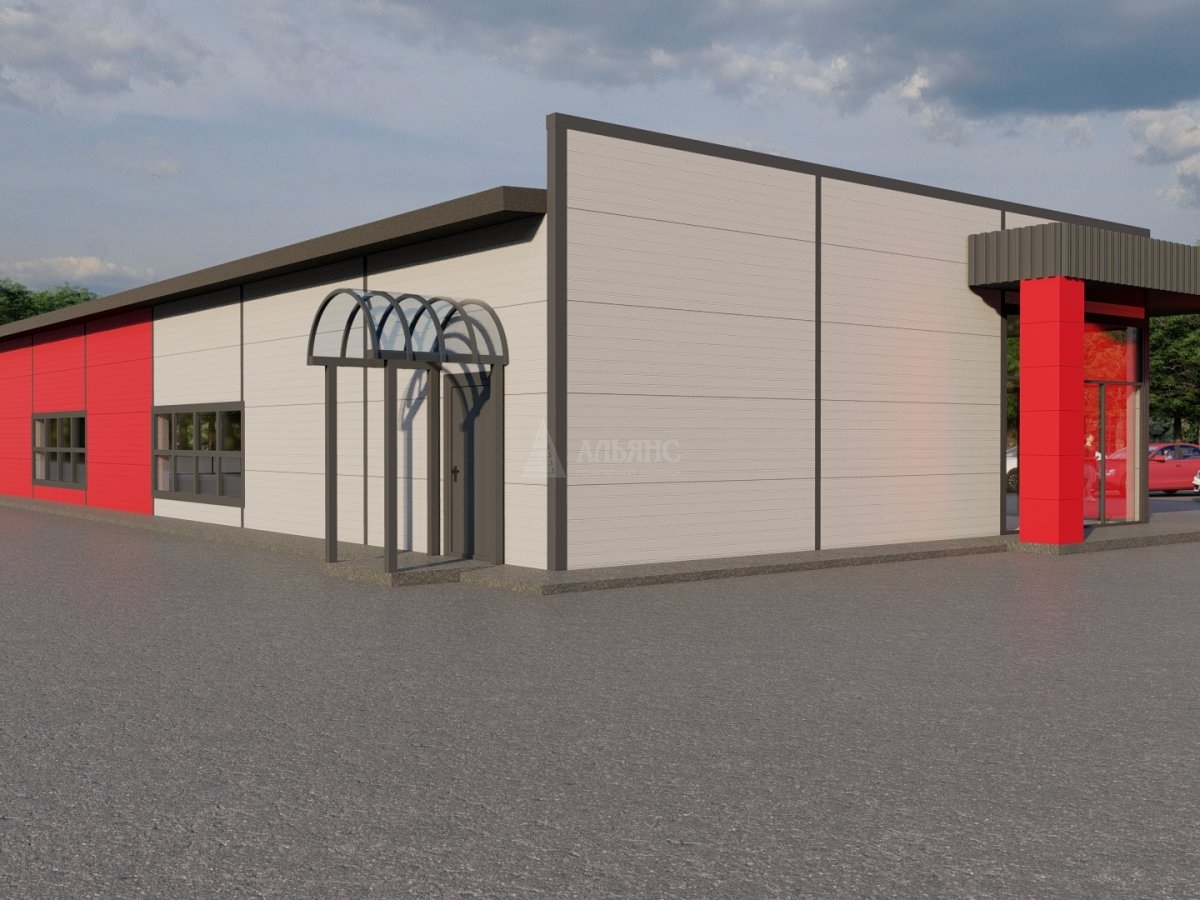 3D визуализация Магазин из сэндвич-панелей - фото 4